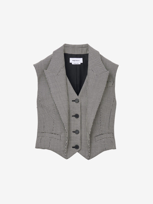 ALEXANDER MCQUEEN - Houndstooth Waistcoat - Item 813293QJAE1108